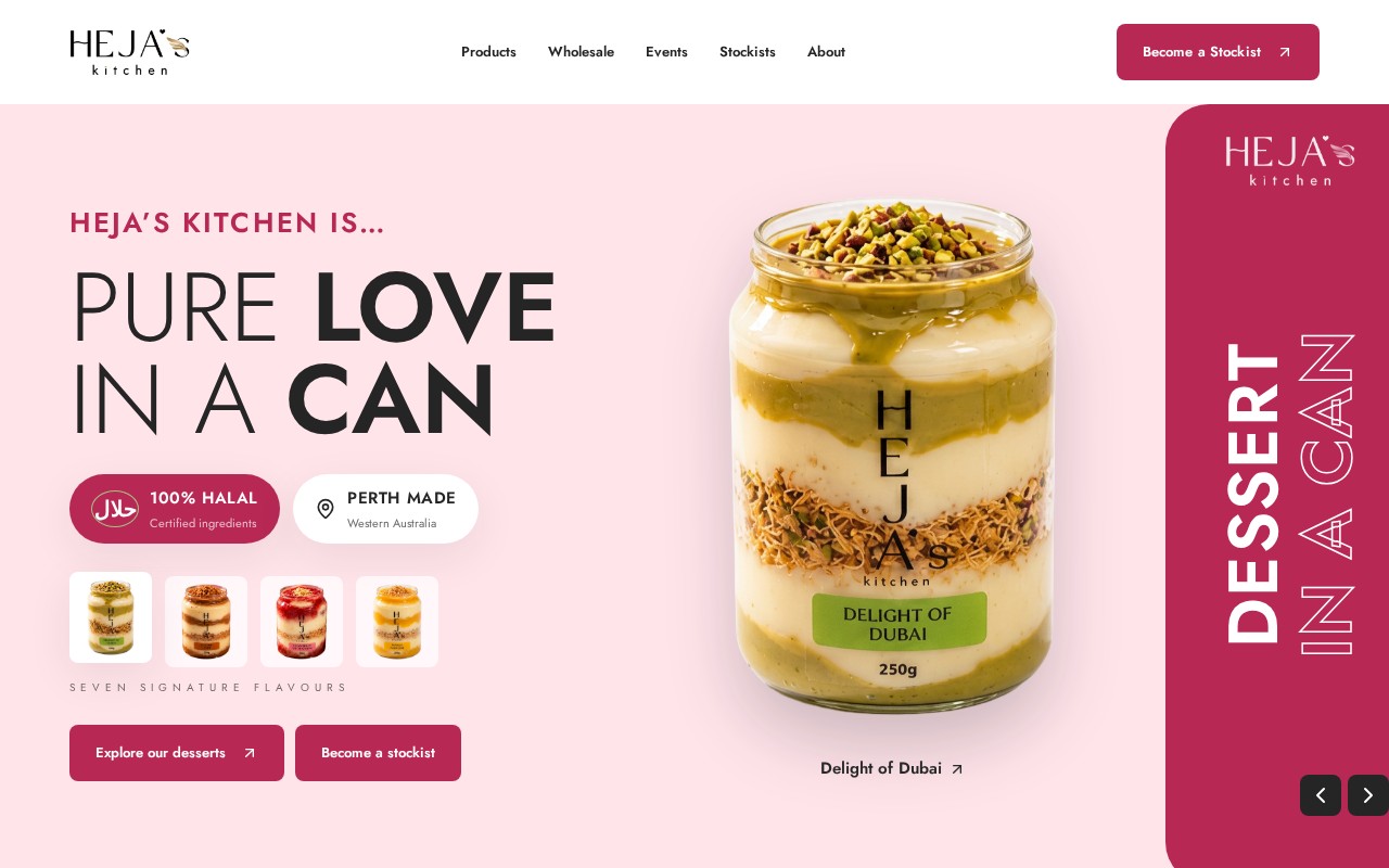 Heja’s Kitchen website by Chosen Digital